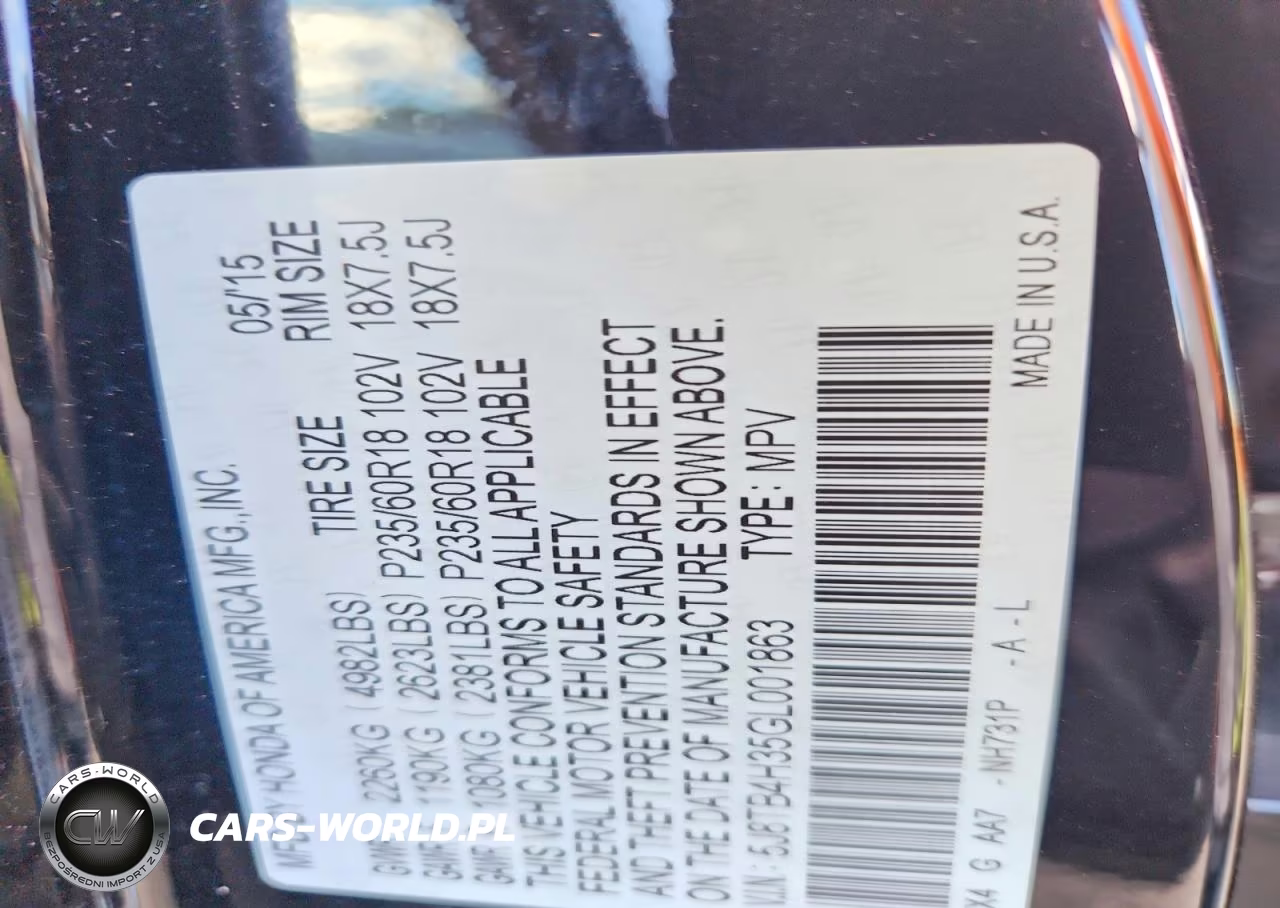 2016 Acura Rdx VIN:5J8TB4H35GL001863 - 13