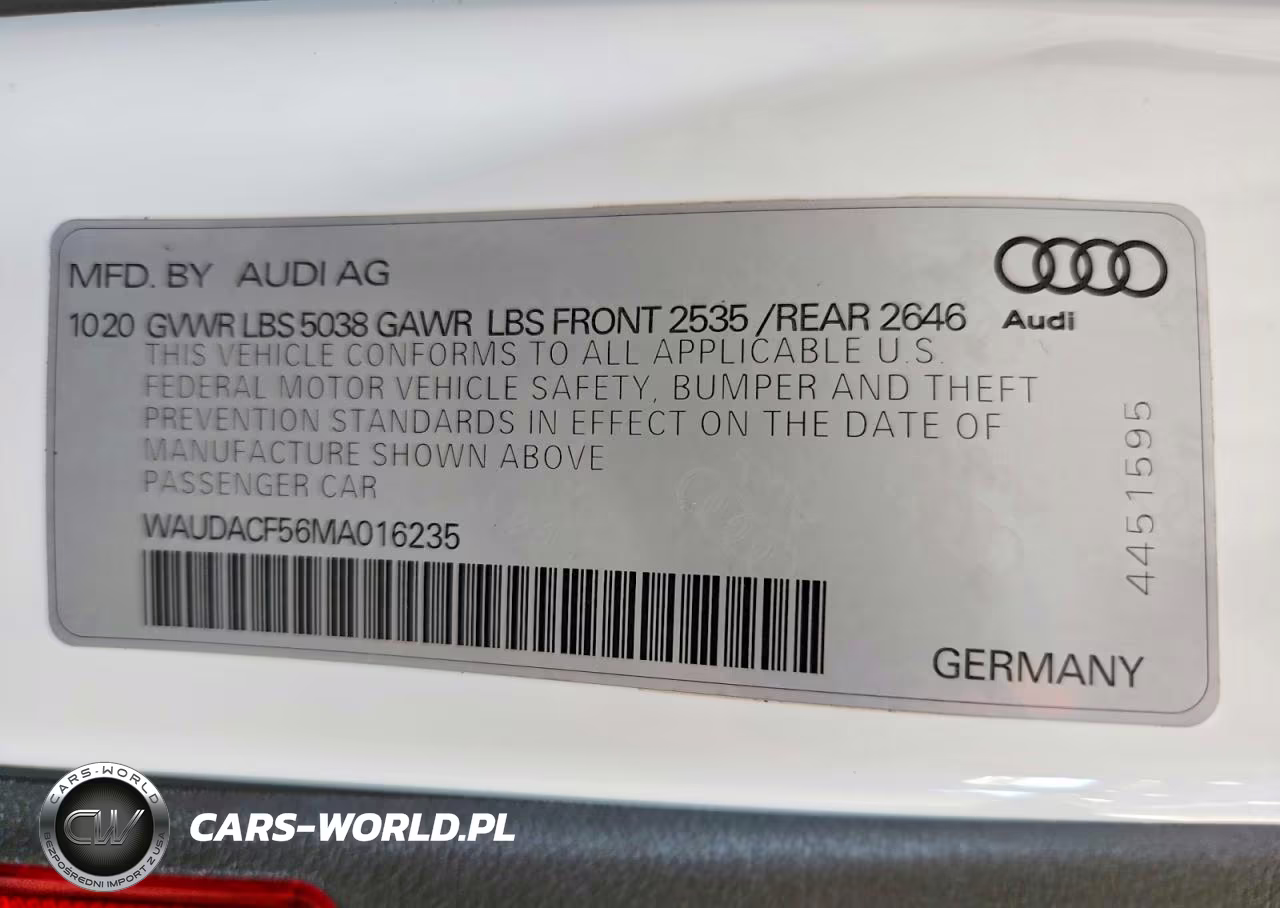 2021 Audi A5 Premium 45 VIN:WAUDACF56MA016235 - 13