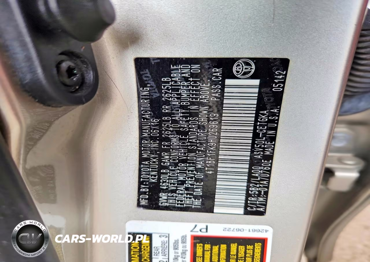 2017 Toyota Camry Xle VIN:4T1BF1FK9HU269619 - 12