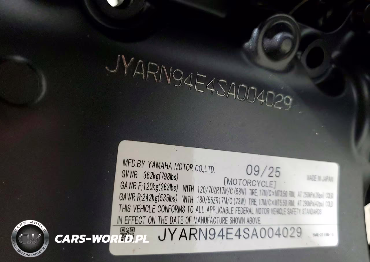 2025 Yamaha Mt09 VIN:JYARN94E4SA004029 - 8