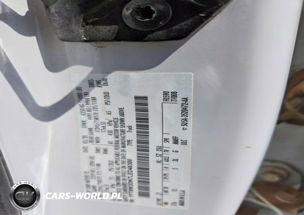 2020 Ford F350 Super Duty VIN:1FT8W3DN7LED48300 - 13