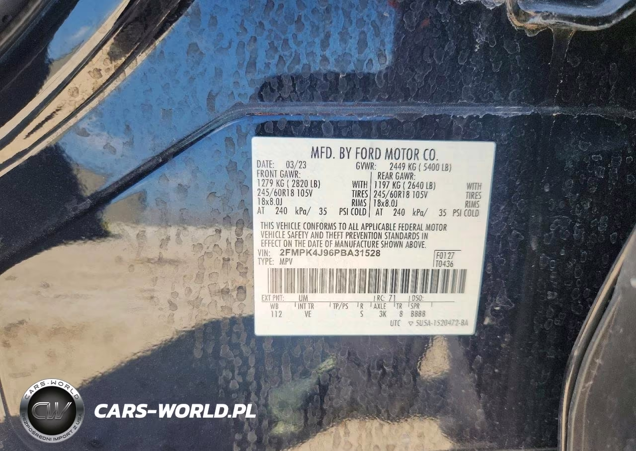 FORD EDGE SEL VIN:2FMPK4J96PBA31528 - 12