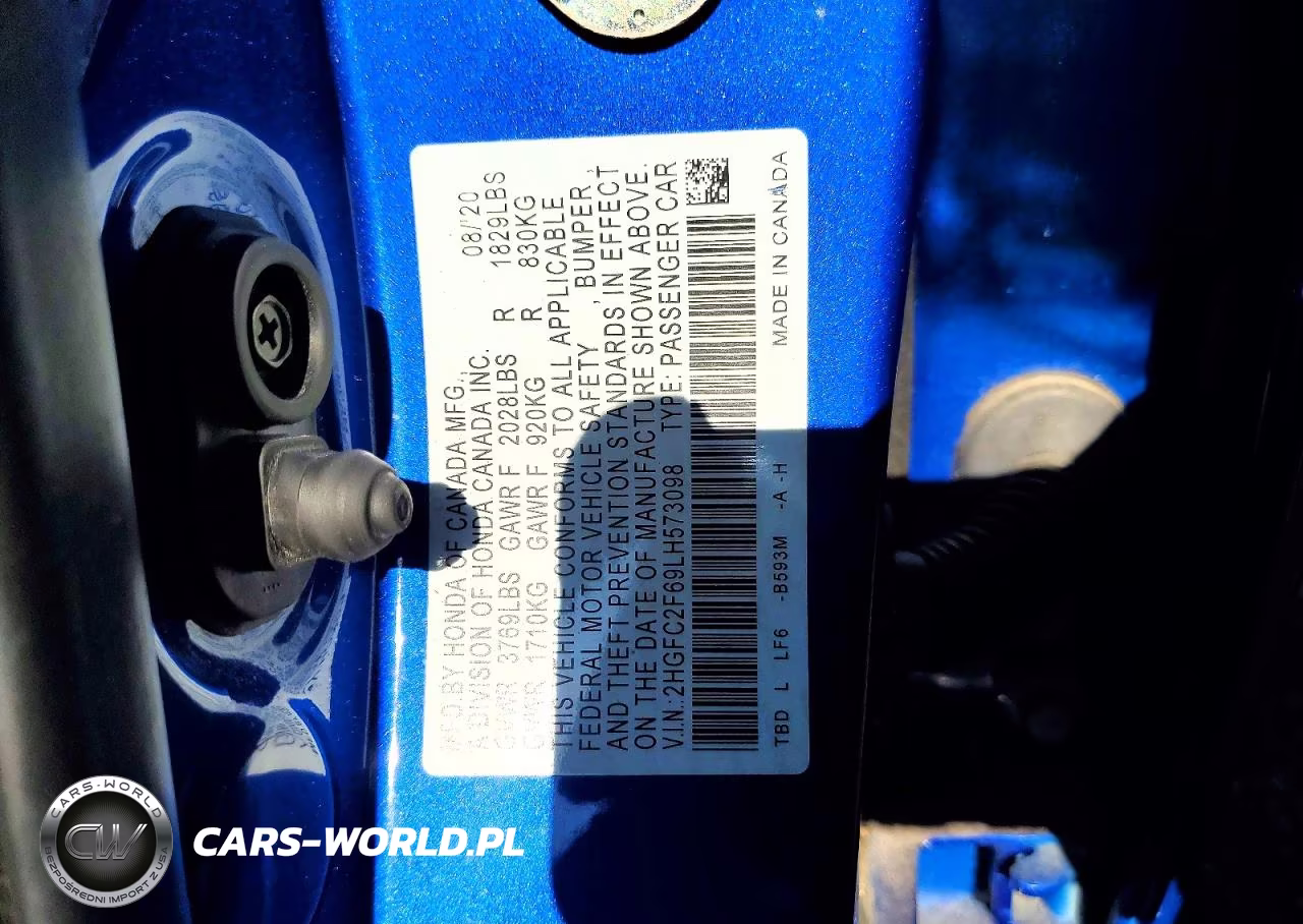2020 Honda Civic Lx VIN:2HGFC2F69LH573098 - 12