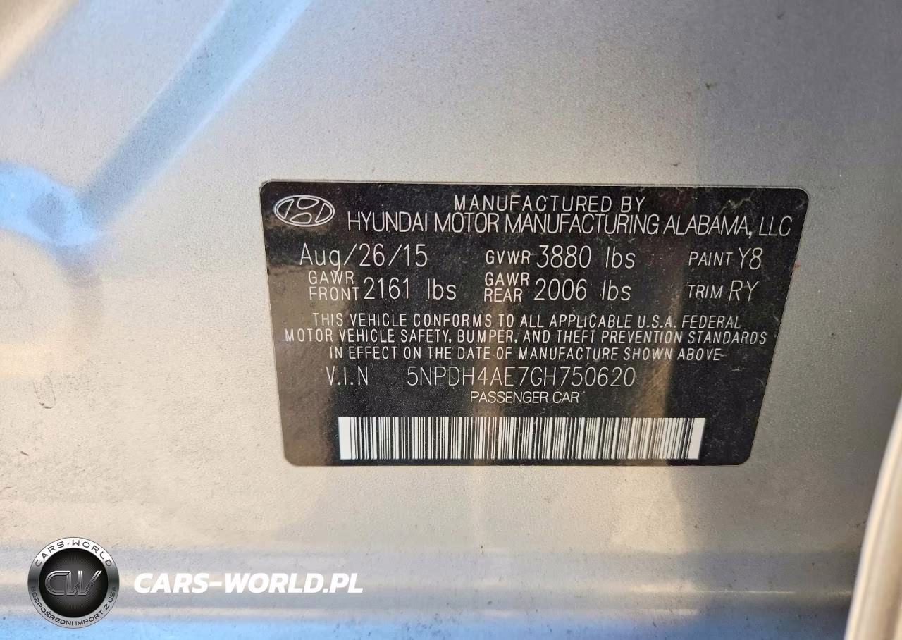 2016 Hyundai Elantra Value Edition VIN:5NPDH4AE7GH750620 - 12
