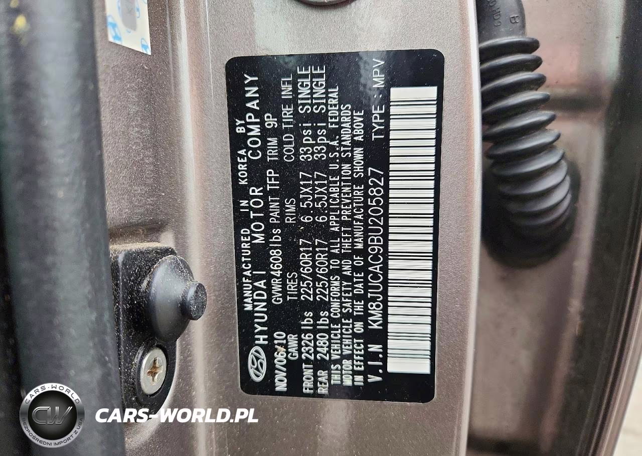 2011 Hyundai Tucson VIN:KM8JUCAC9BU205827 - 13