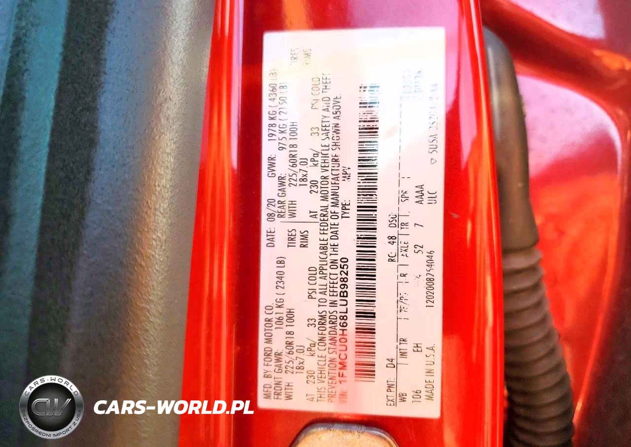 2020 Ford Escape Sel VIN:1FMCU0H68LUB98250 - 13