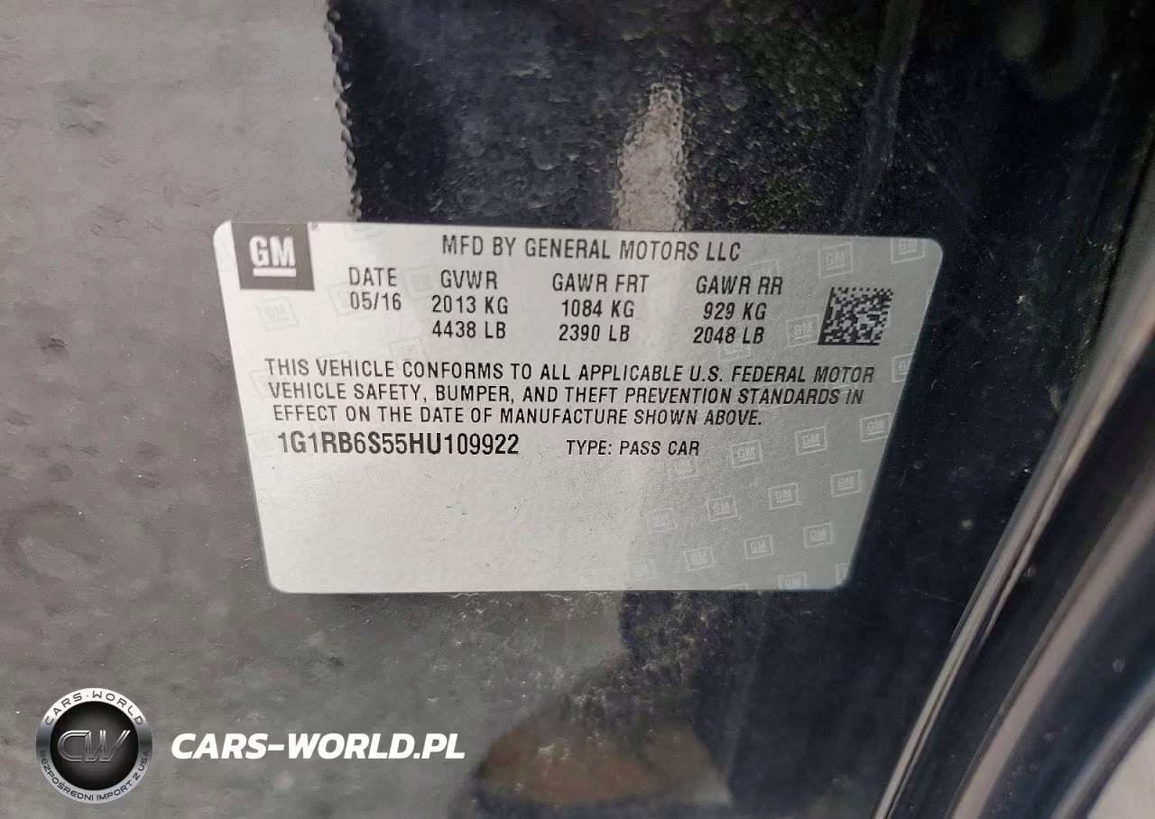 2017 Chevrolet Volt Premier VIN:1G1RB6S55HU109922 - 12