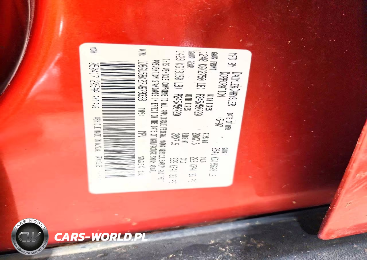 2007 Dodge Nitro Slt VIN:1D8GU58K27W679333 - 13