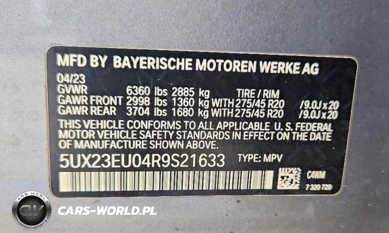 2024 BMW X5 xDrive40I VIN:5UX23EU04R9S21633 - 12