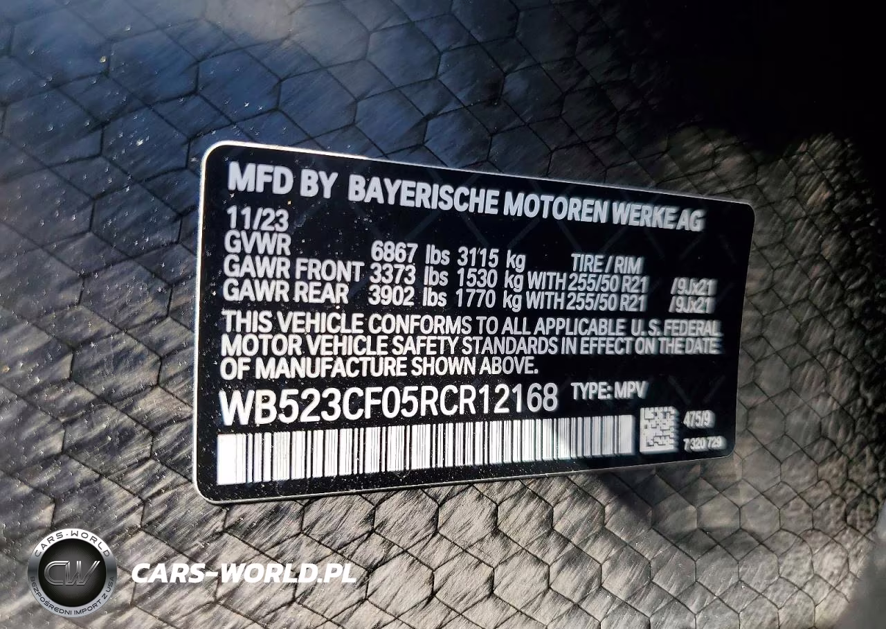 2024 BMW Ix xDrive50 VIN:WB523CF05RCR12168 - 14