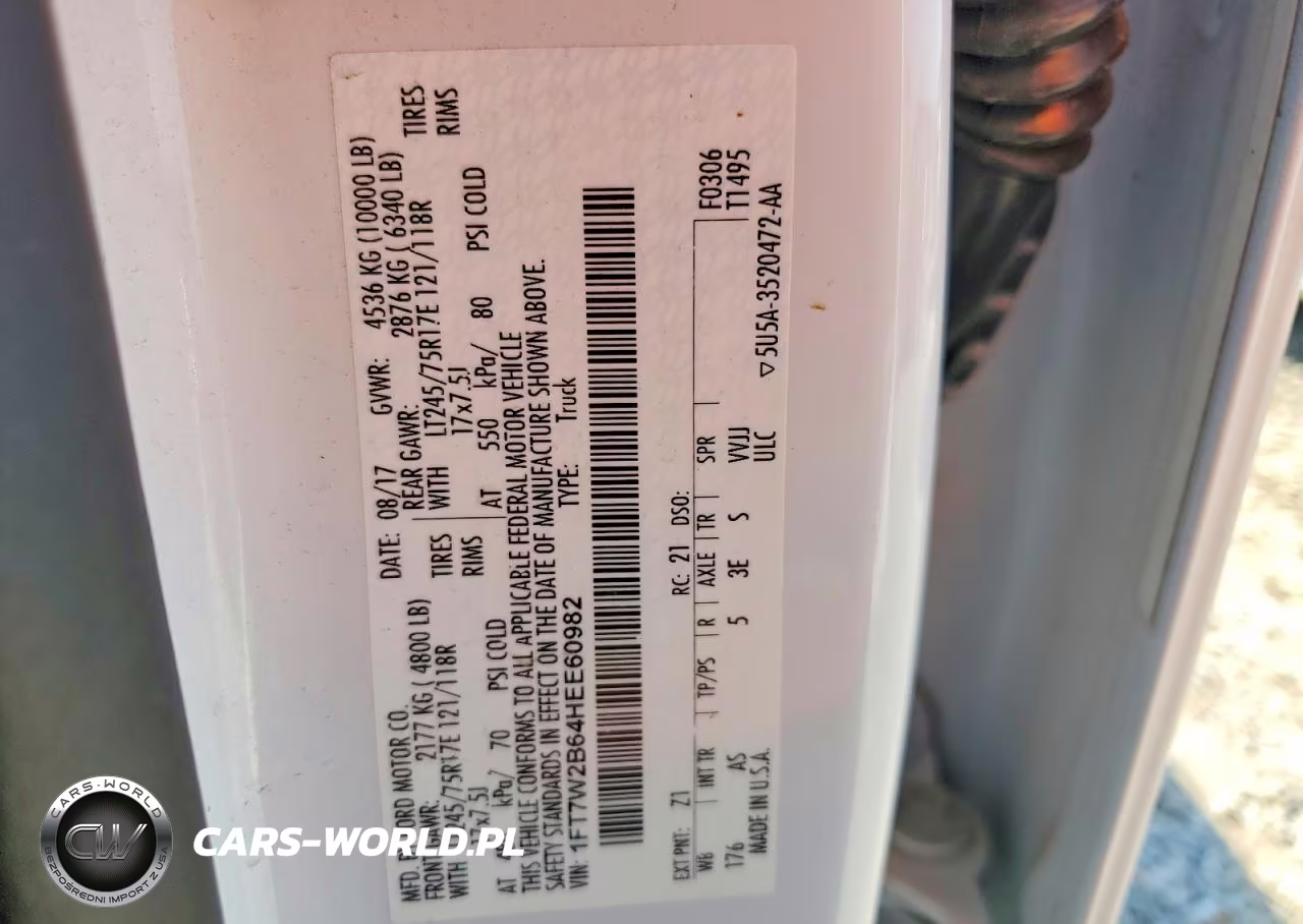 2017 Ford F250 Super Duty VIN:1FT7W2B64HEE60982 - 12