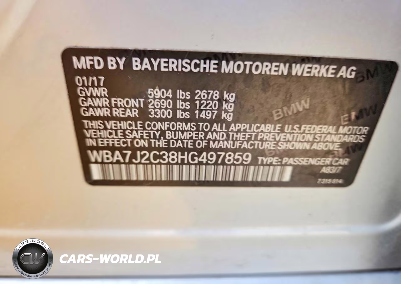2017 BMW 740 Xe VIN:WBA7J2C38HG497859 - 12