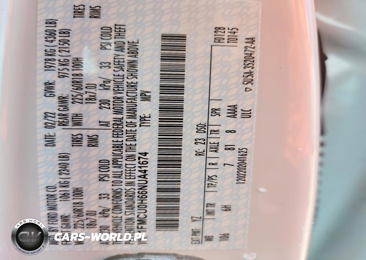 2022 Ford Escape Sel VIN:1FMCU0H66NUA41674 - 14