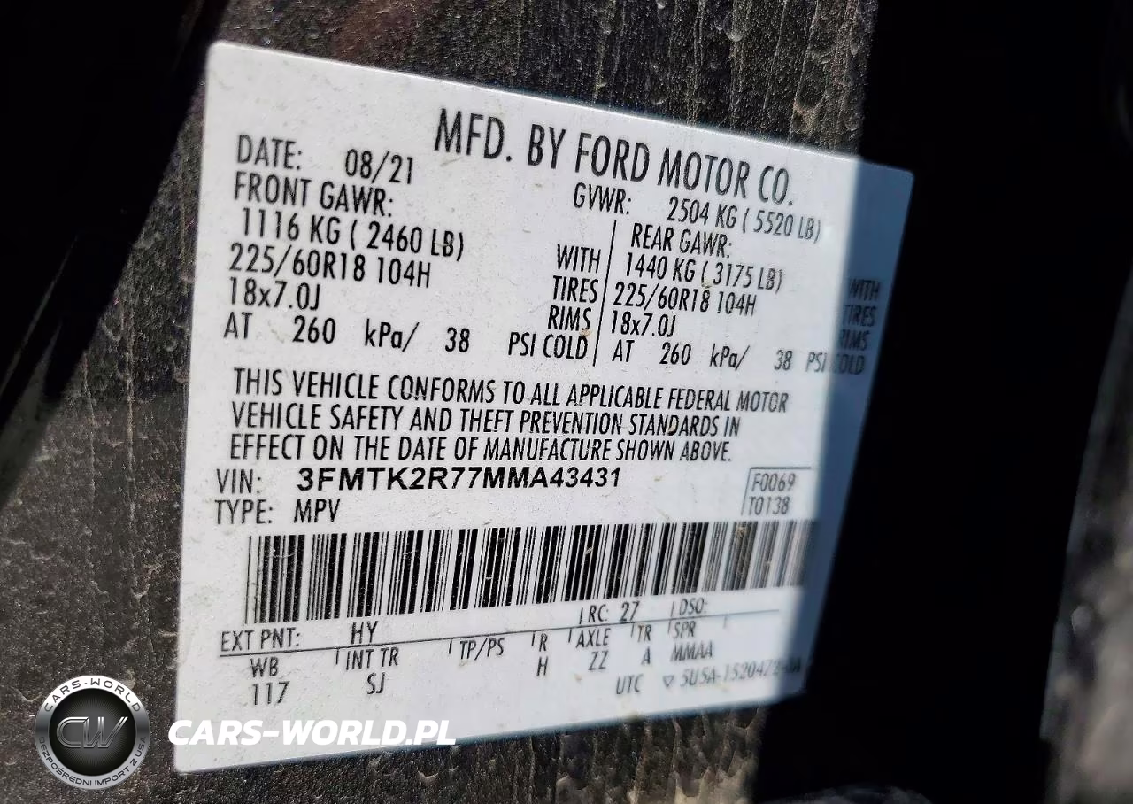 2021 Ford Mustang Mach-E California Route 1 VIN:3FMTK2R77MMA43431 - 13