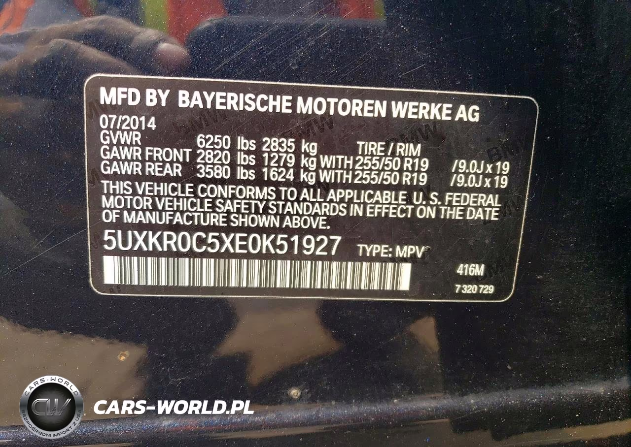2014 BMW X5 xDrive35I VIN:5UXKR0C5XE0K51927 - 13