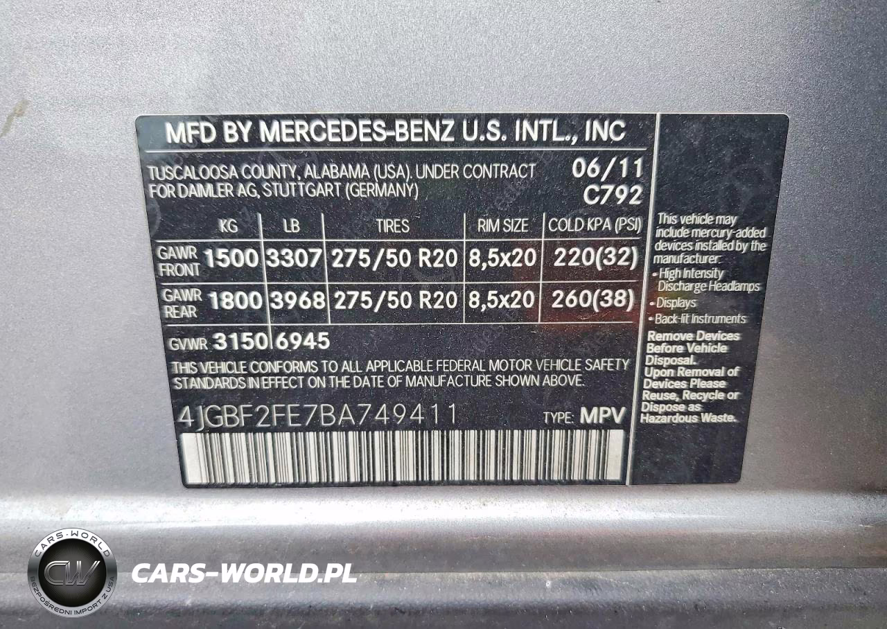 2011 Mercedes-Benz Gl 350 Bluetec VIN:4JGBF2FE7BA749411 - 14