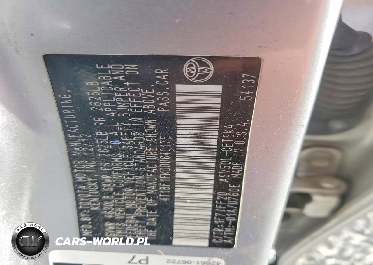 2013 Toyota Camry Se VIN:4T1BF1FK0DU640175 - 12