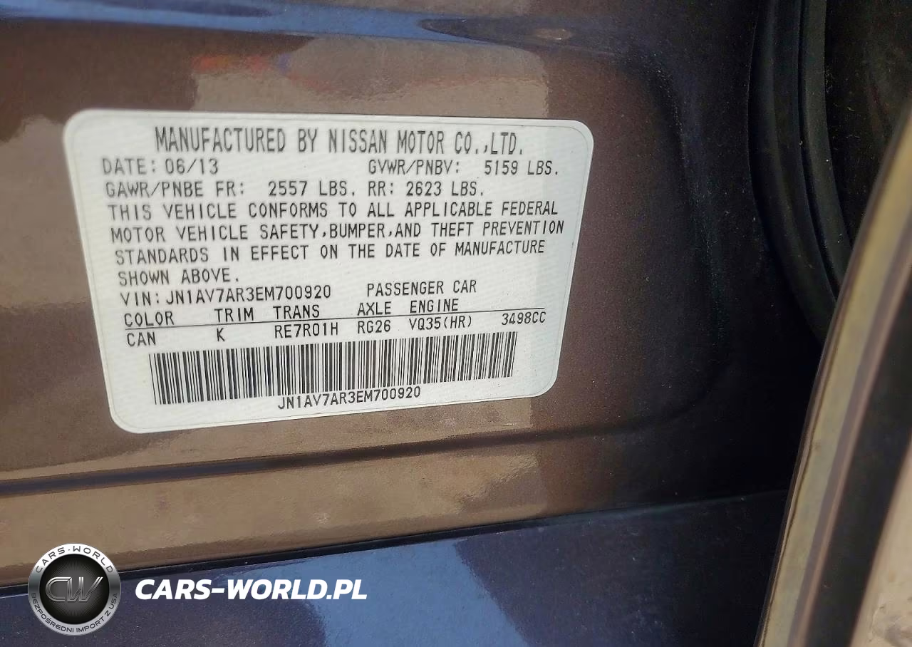 2014 Infiniti Q50 Hybrid Sport VIN:JN1AV7AR3EM700920 - 13