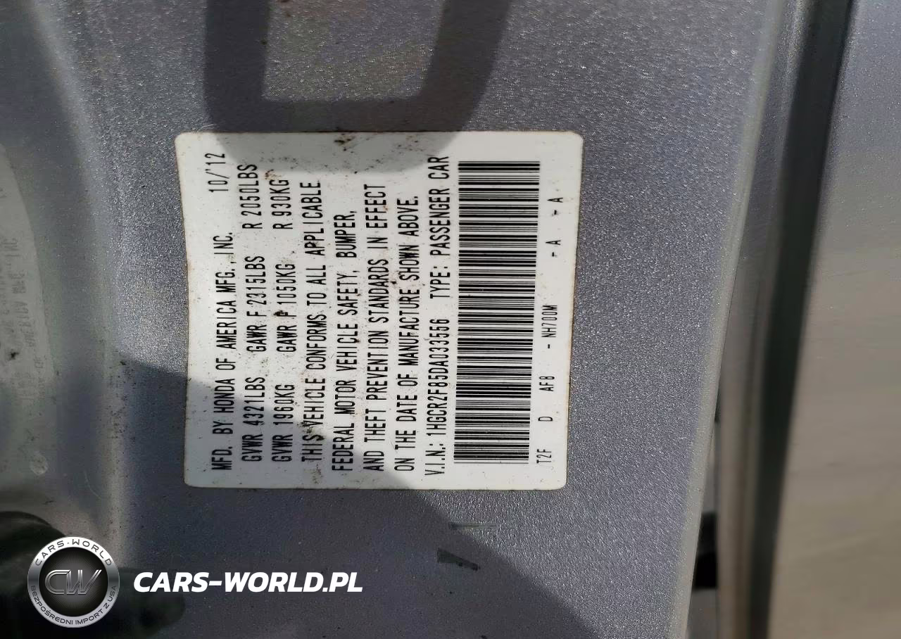 2013 Honda Accord Exl VIN:1HGCR2F85DA033556 - 13