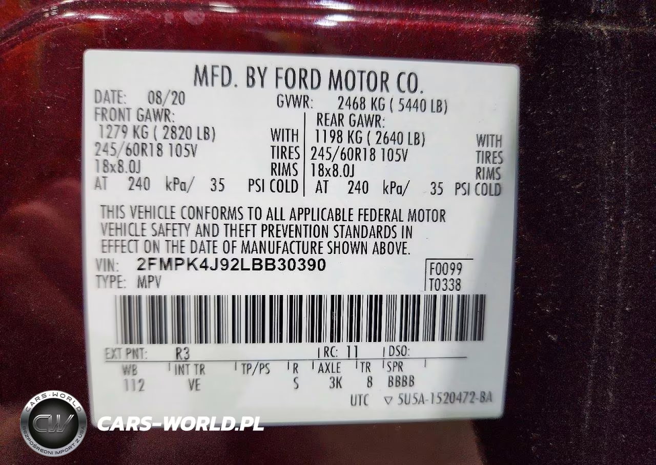 2020 Ford Edge Sel VIN:2FMPK4J92LBB30390 - 14
