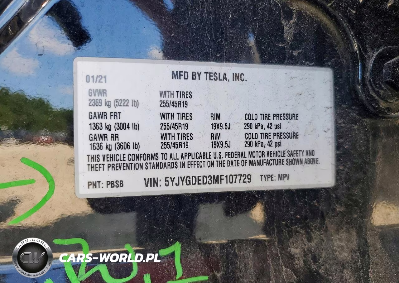 2021 Tesla Model Y VIN:5YJYGDED3MF107729 - 14