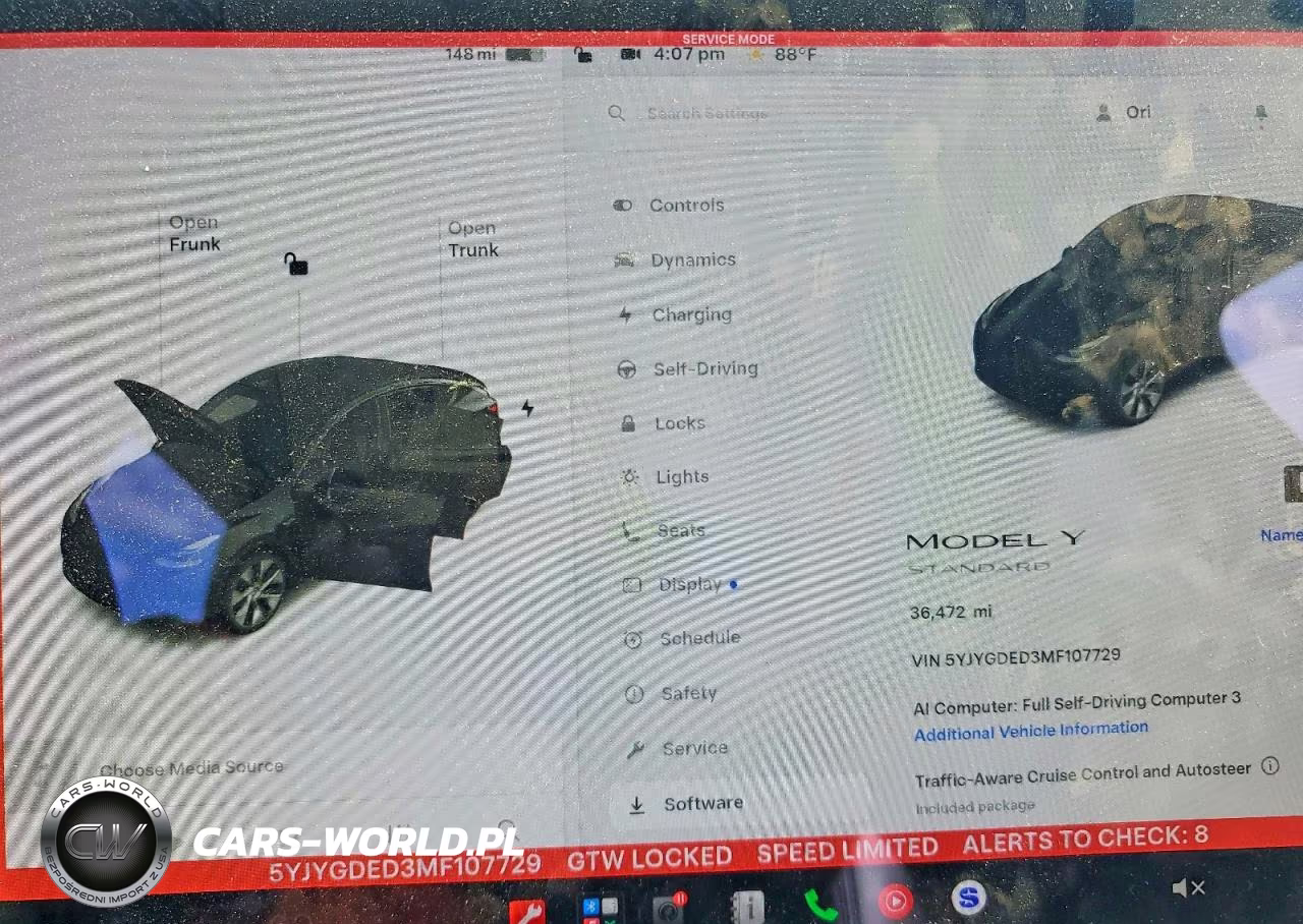 2021 Tesla Model Y VIN:5YJYGDED3MF107729 - 9