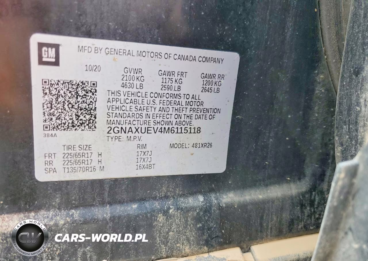 2021 Chevrolet Equinox Lt VIN:2GNAXUEV4M6115118 - 13