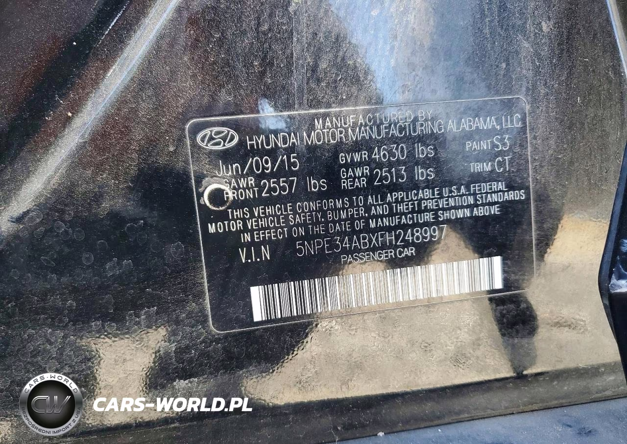 2015 Hyundai Sonata Limited 2.0T VIN:5NPE34ABXFH248997 - 12