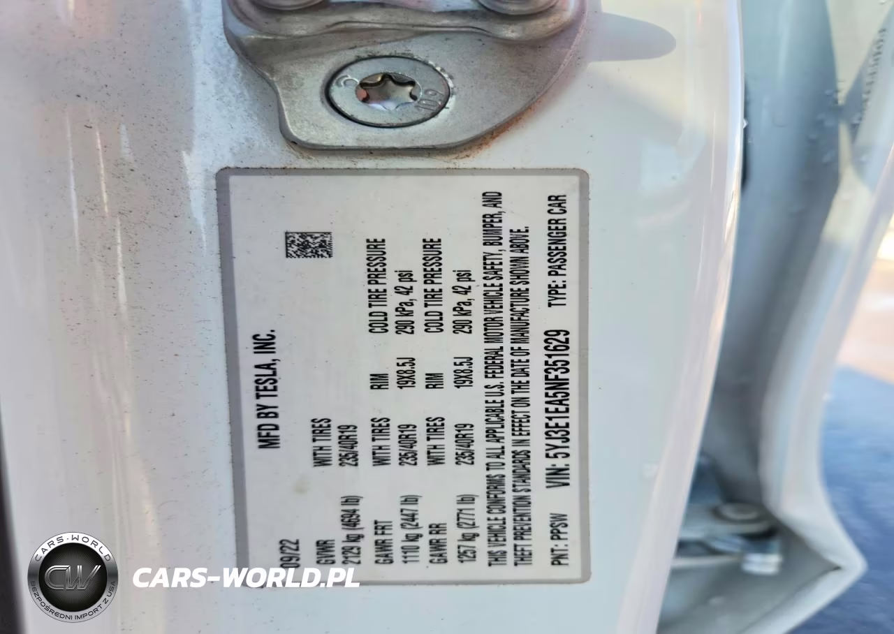 2022 Tesla Model 3 VIN:5YJ3E1EA5NF351629 - 12