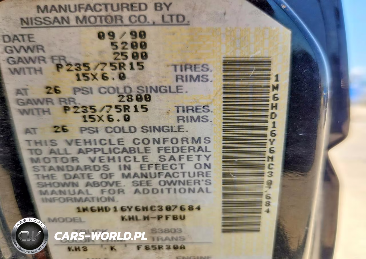1991 Nissan Truck Se V6 VIN:1N6HD16Y6MC307684 - 12