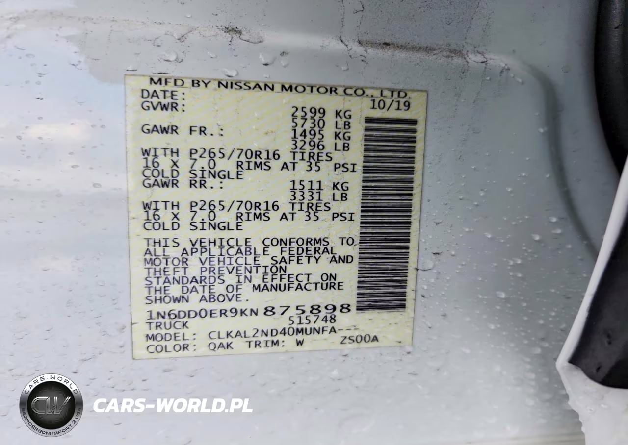 2019 Nissan Frontier Sv VIN:1N6DD0ER9KN875898 - 13