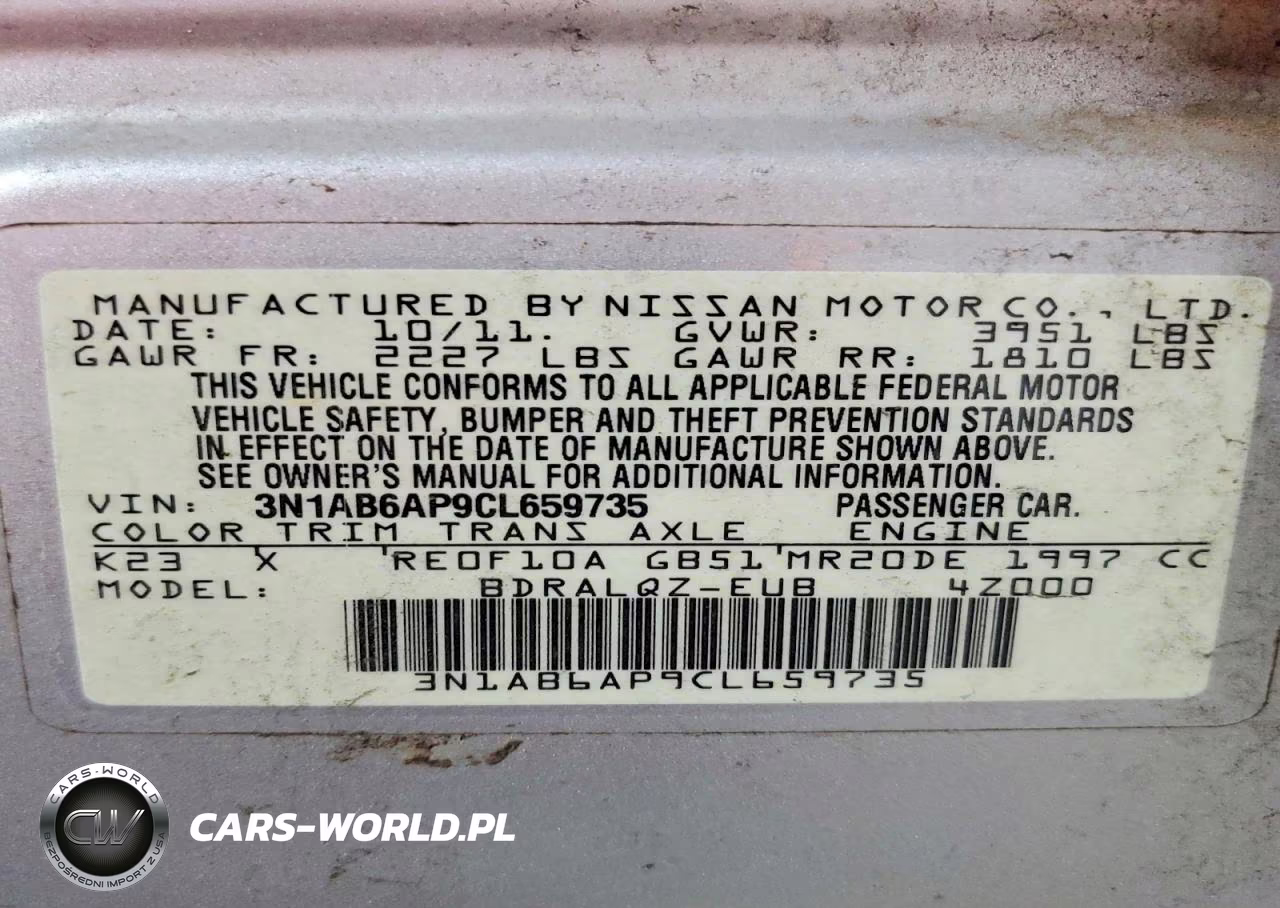 2012 Nissan Sentra 2.0 VIN:3N1AB6AP9CL659735 - 12