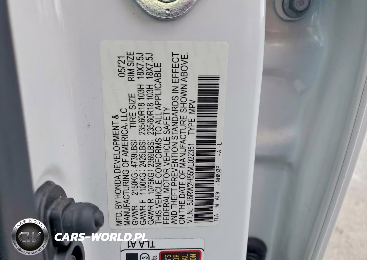 2021 Honda Cr-V Ex VIN:5J6RW2H55ML022351 - 13