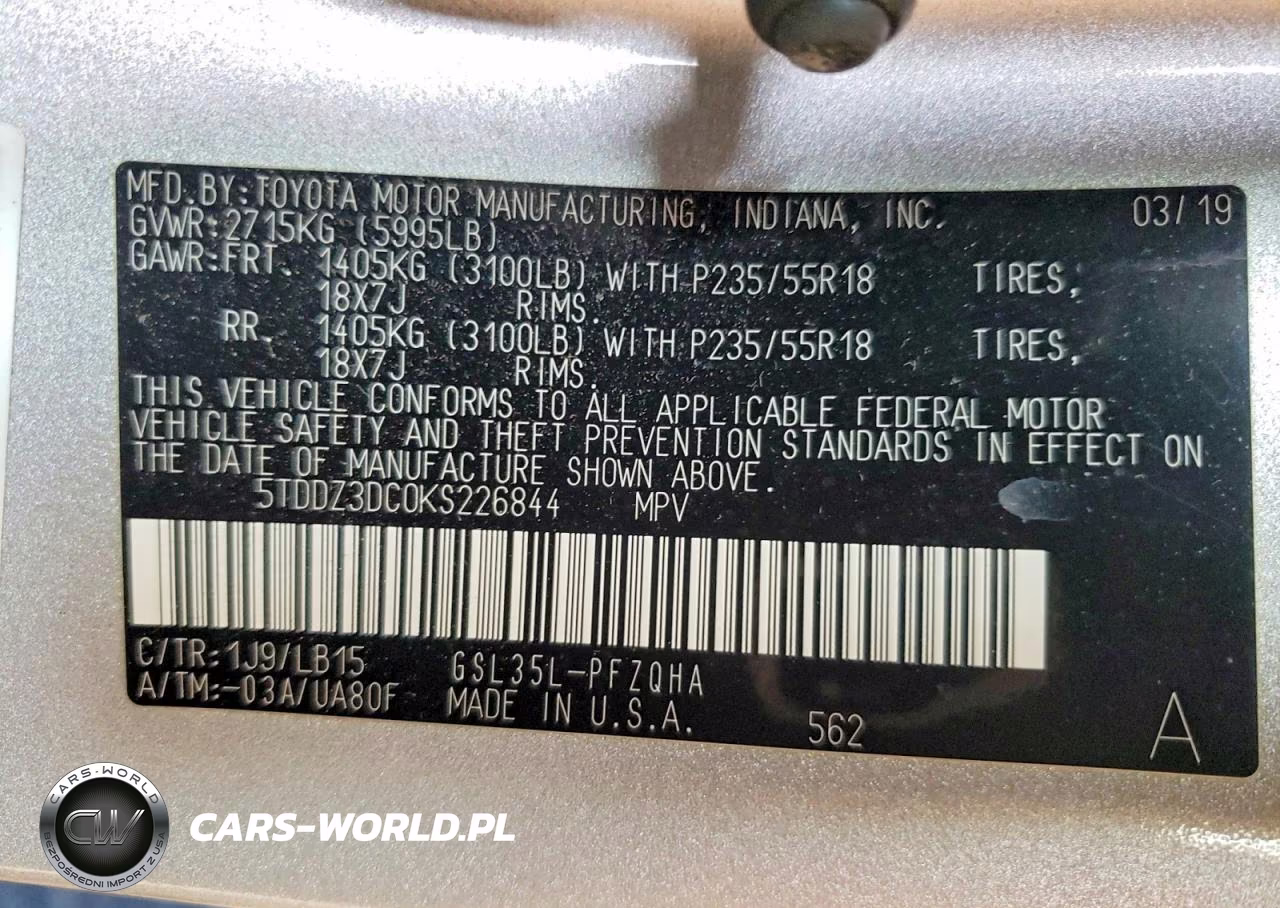 2019 Toyota Sienna Limited Premium 7-Passenger VIN:5TDDZ3DC0KS226844 - 14
