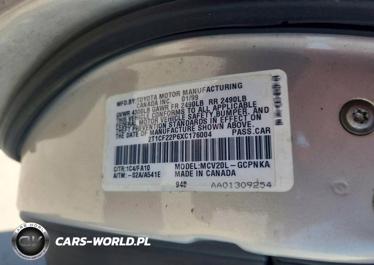 1999 Toyota Camry Solara Se V6 VIN:2T1CF22P6XC176004 - 12