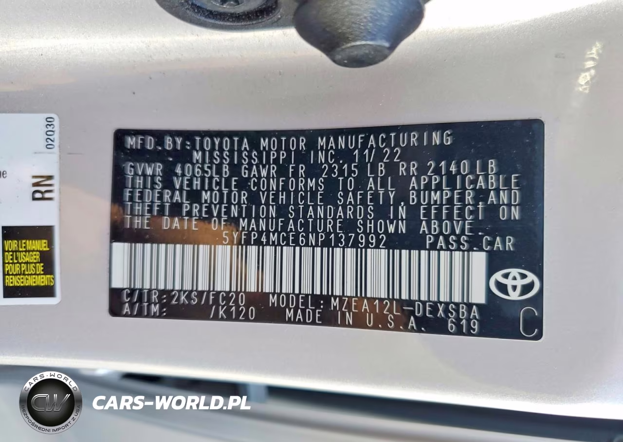 2022 Toyota Corolla Se VIN:5YFP4MCE6NP137992 - 13