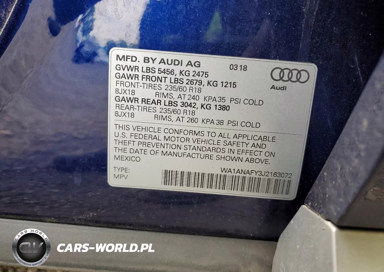 2018 Audi Q5 Premium VIN:WA1ANAFY3J2163072 - 14