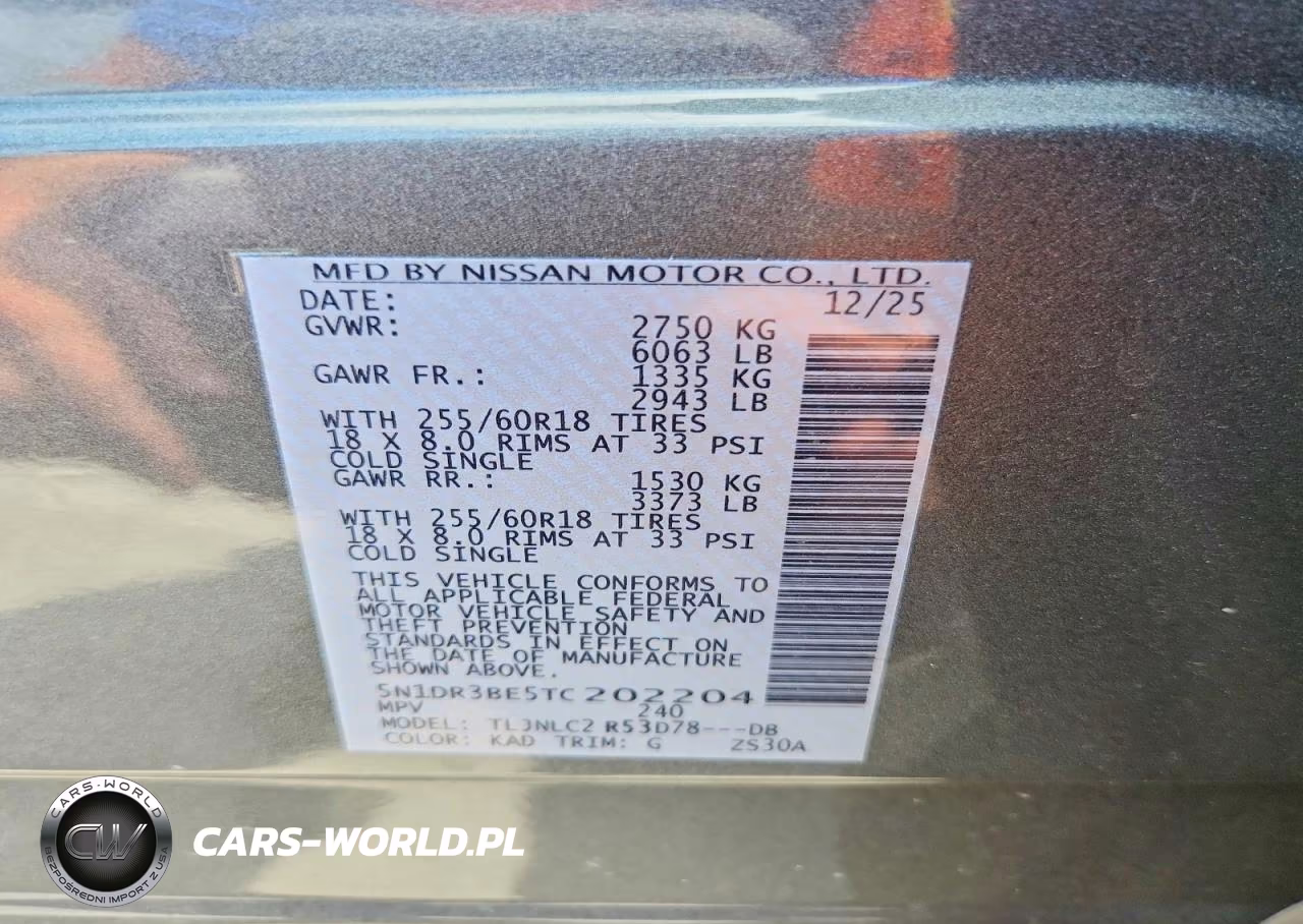 2026 Nissan Pathfinder Sv VIN:5N1DR3BE5TC202204 - 13