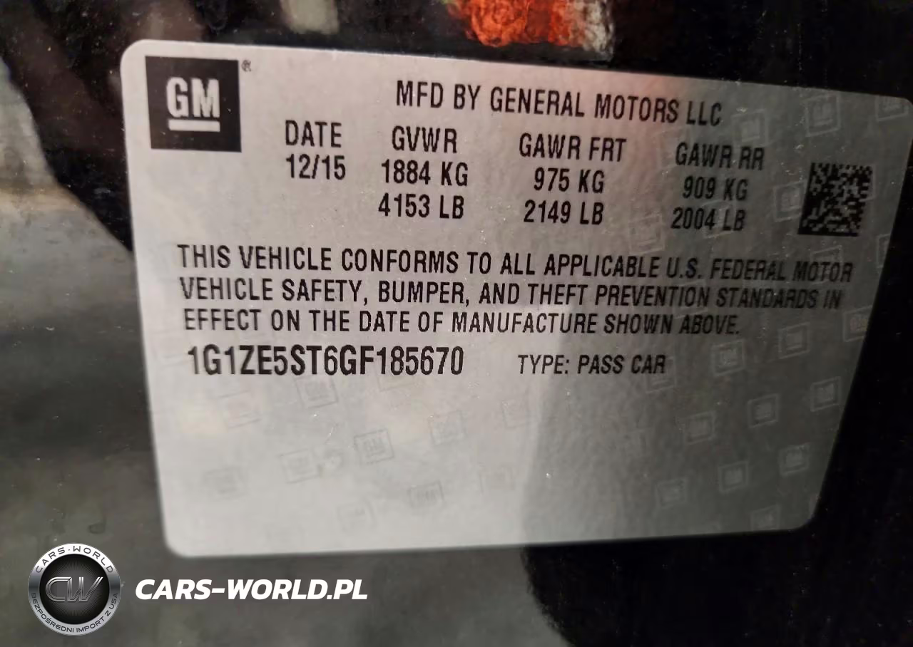 2016 Chevrolet Malibu Lt VIN:1G1ZE5ST6GF185670 - 12