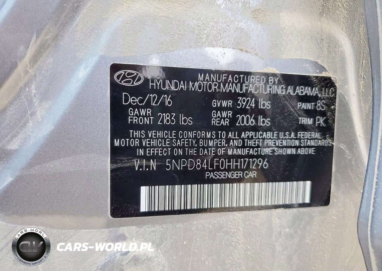 2017 Hyundai Elantra Se VIN:5NPD84LF0HH171296 - 12
