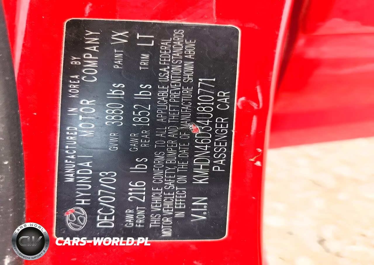 2004 Hyundai Elantra Gls VIN:KMHDN46D34U810771 - 12