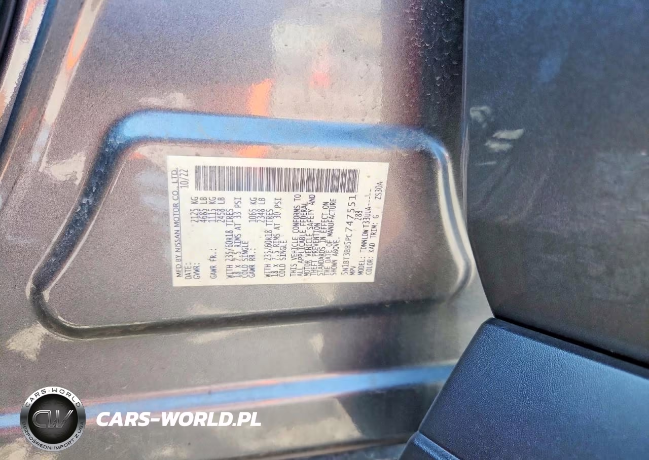 2023 Nissan Rogue Sv VIN:5N1BT3BB5PC747551 - 12