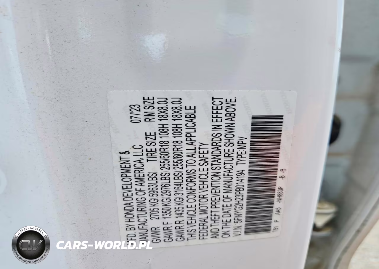 2023 Honda Pilot Lx VIN:5FNYG2H23PB014194 - 13