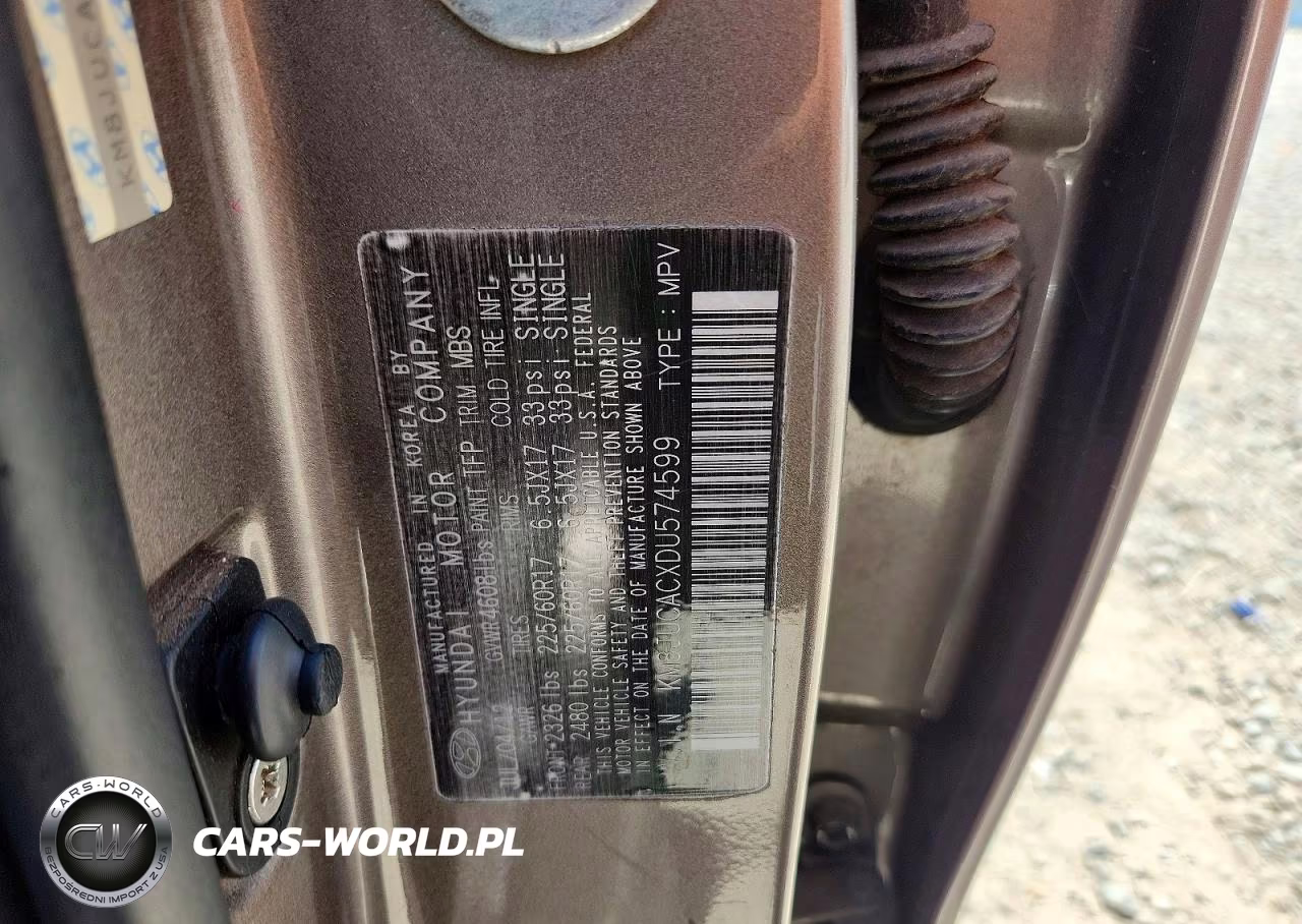2013 Hyundai Tucson Gls VIN:KM8JUCACXDU574599 - 12