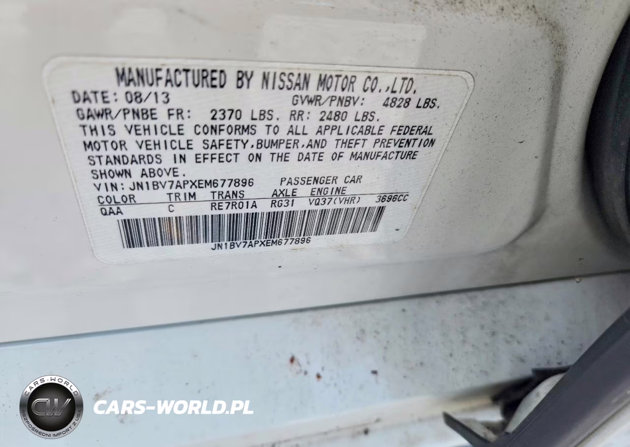 2014 Infiniti Q50 Base VIN:JN1BV7APXEM677896 - 12