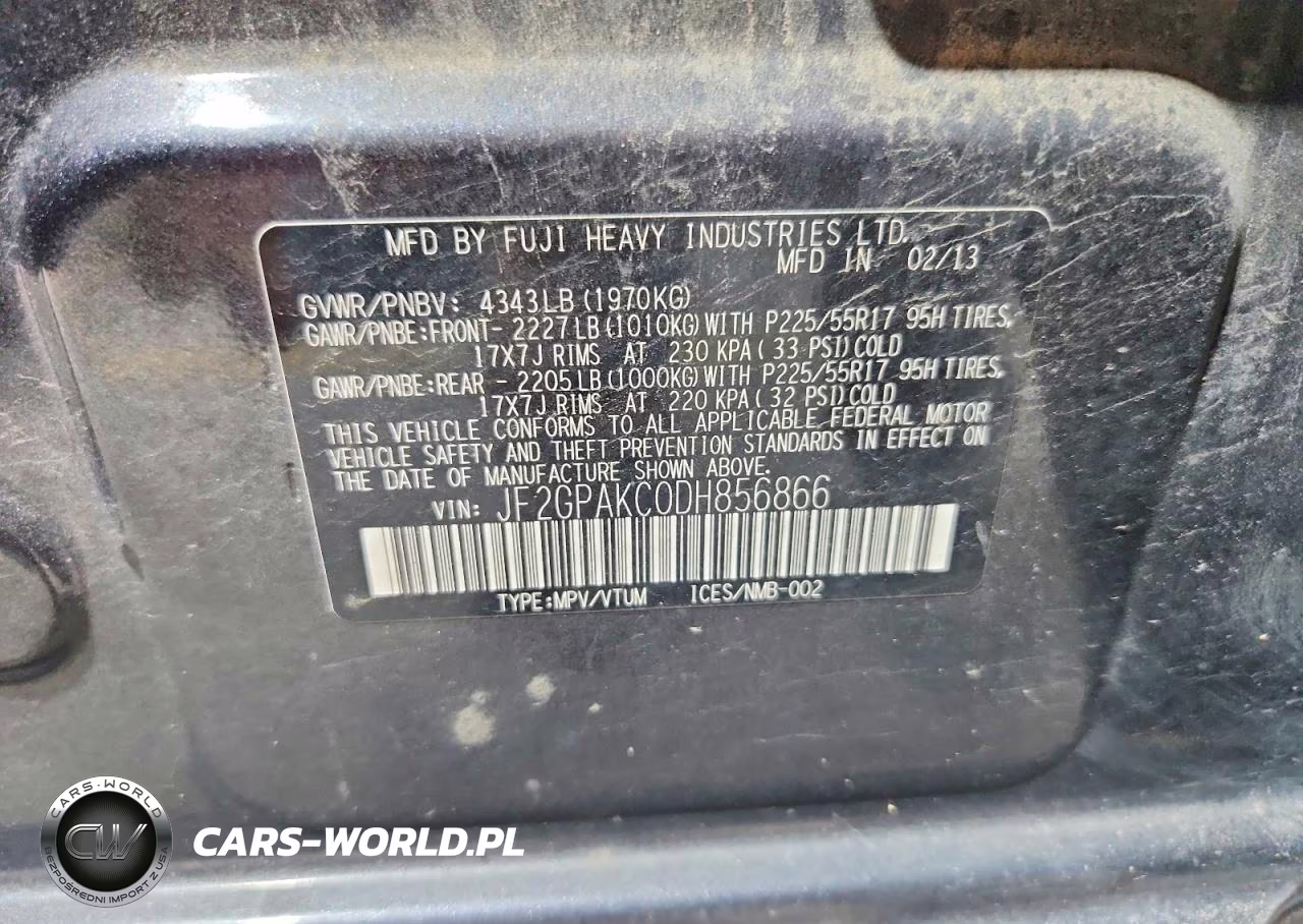 2013 Subaru Xv Crosstrek 2.0 Limited VIN:JF2GPAKC0DH856866 - 14