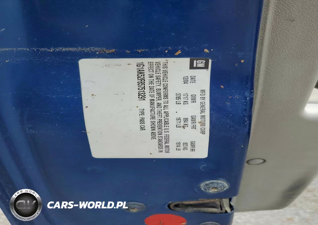 2005 Chevrolet Cobalt VIN:1G1AK52F857513291 - 12