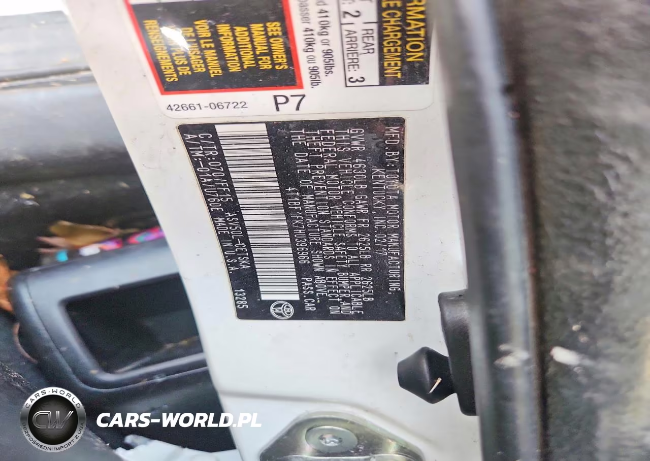 2017 Toyota Camry Se VIN:4T1BF1FK7HU396966 - 12