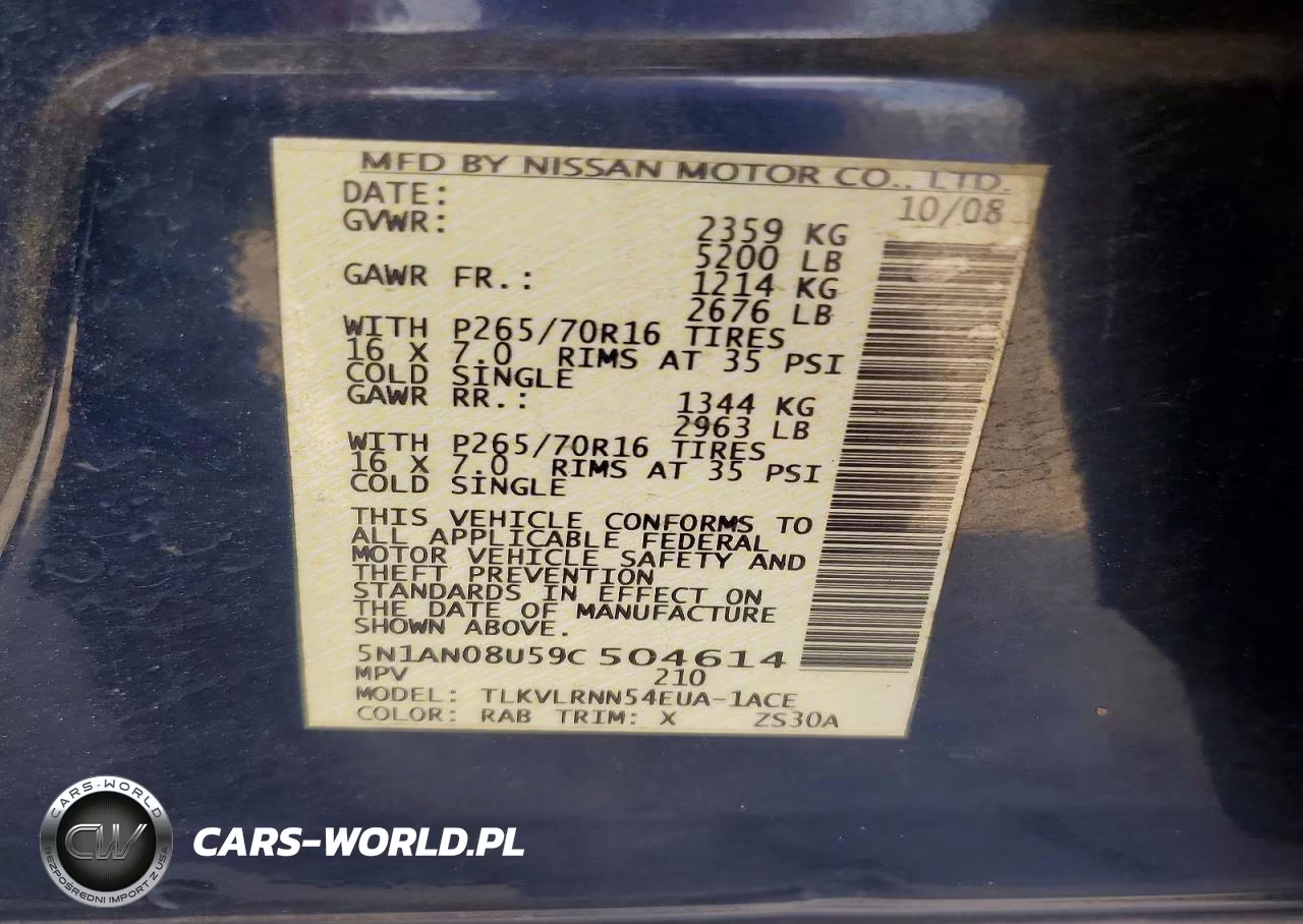 2009 Nissan Xterra X VIN:5N1AN08U59C504614 - 12