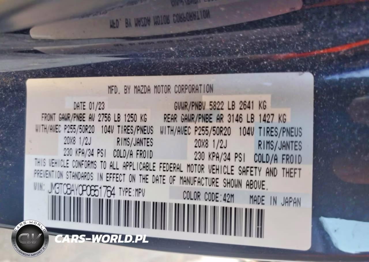 2023 Mazda Cx-9 Touring Plus VIN:JM3TCBAY0P0651764 - 13